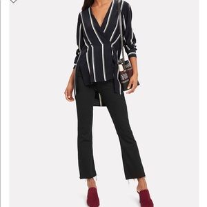 Mother the hustler ankle fray in black